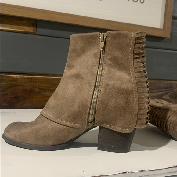 Liberty Brown Suede Heeled Boots - Picture 7 of 10